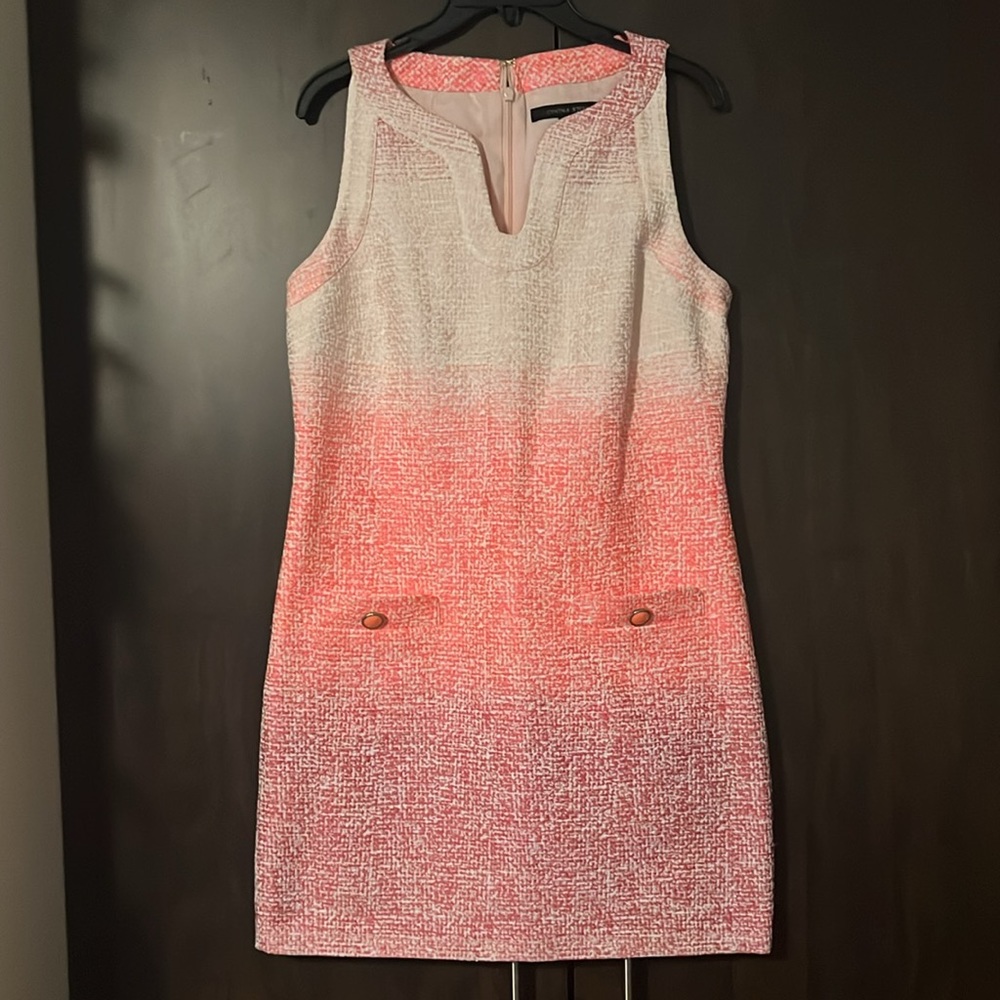 So Barbie! Cynthia Steffe a-line coral/pink dress